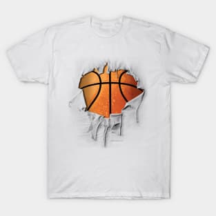 Shredded, Ripped and Torn Basketball T-Shirt